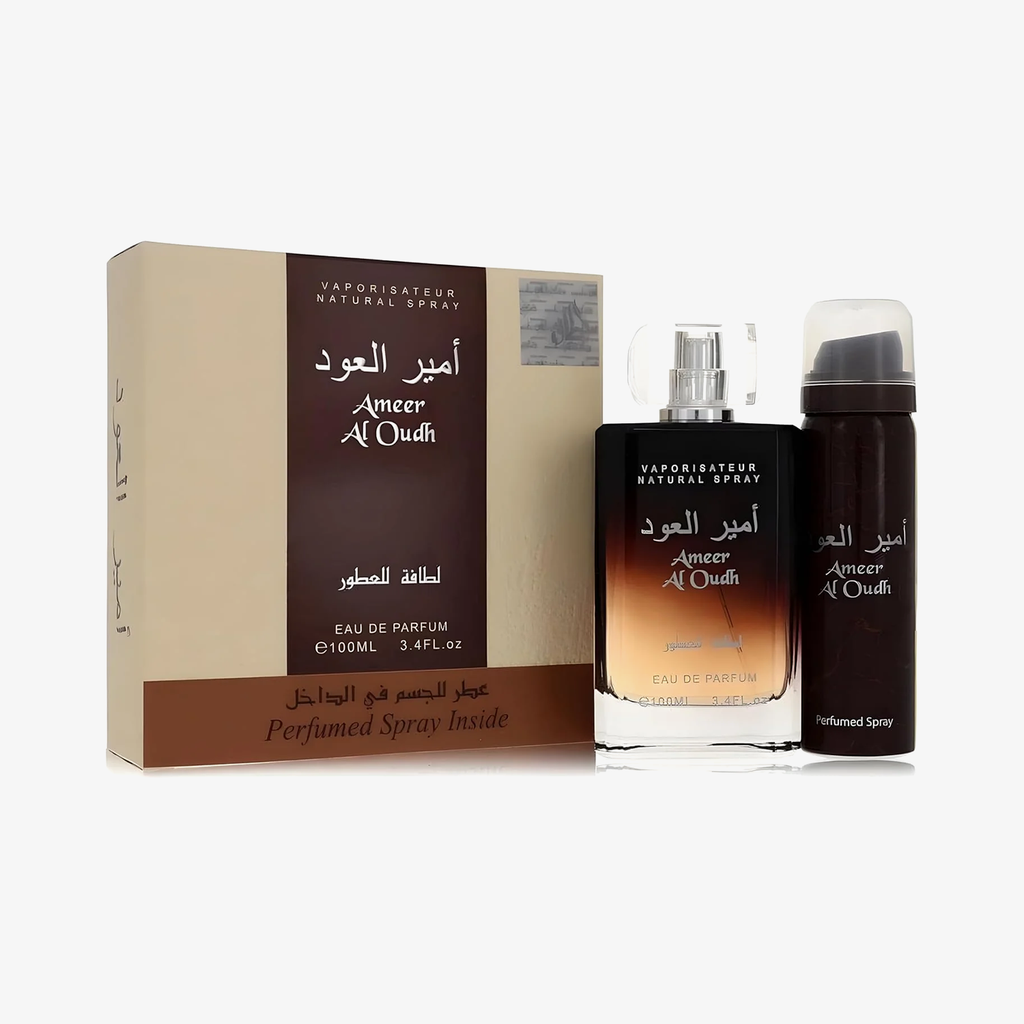 Coffret Lattafa Ameer Al Oudh Eau de Parfum et Déodorant