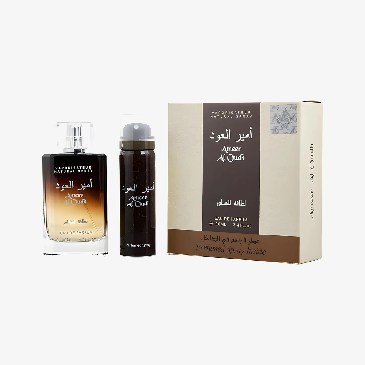 Coffret Lattafa Ameer Al Oudh Eau de Parfum et Déodorant