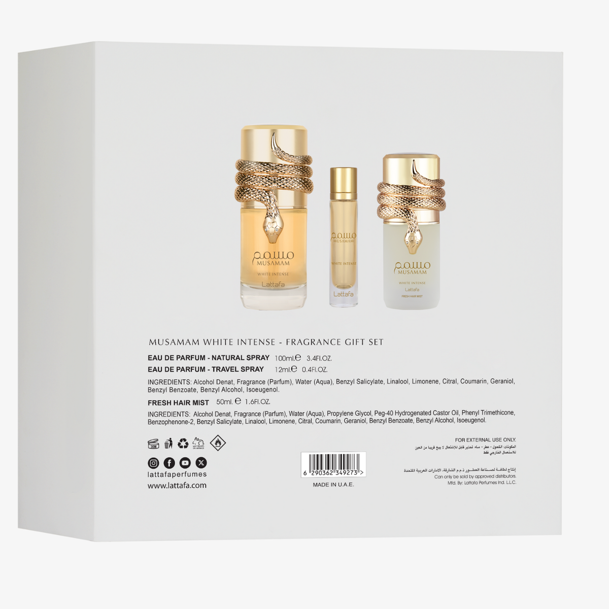 Coffret Lattafa Musamam White Intense