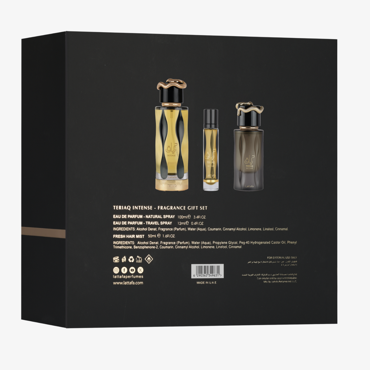 Coffret Lattafa Teriaq Intense