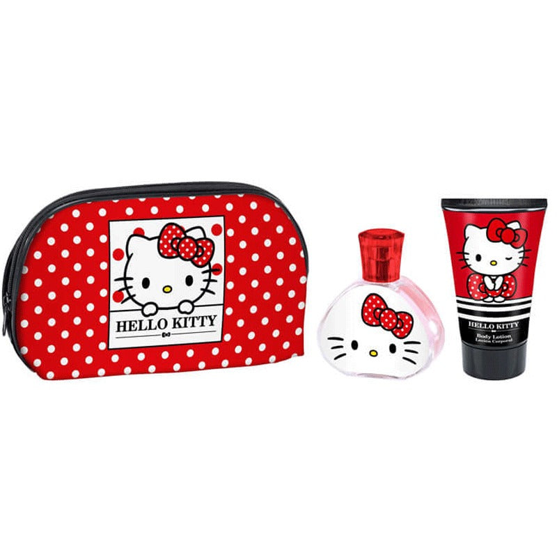 Coffret Airval Hello Kitty Eau de Toilette, Lait Corps et Trousse