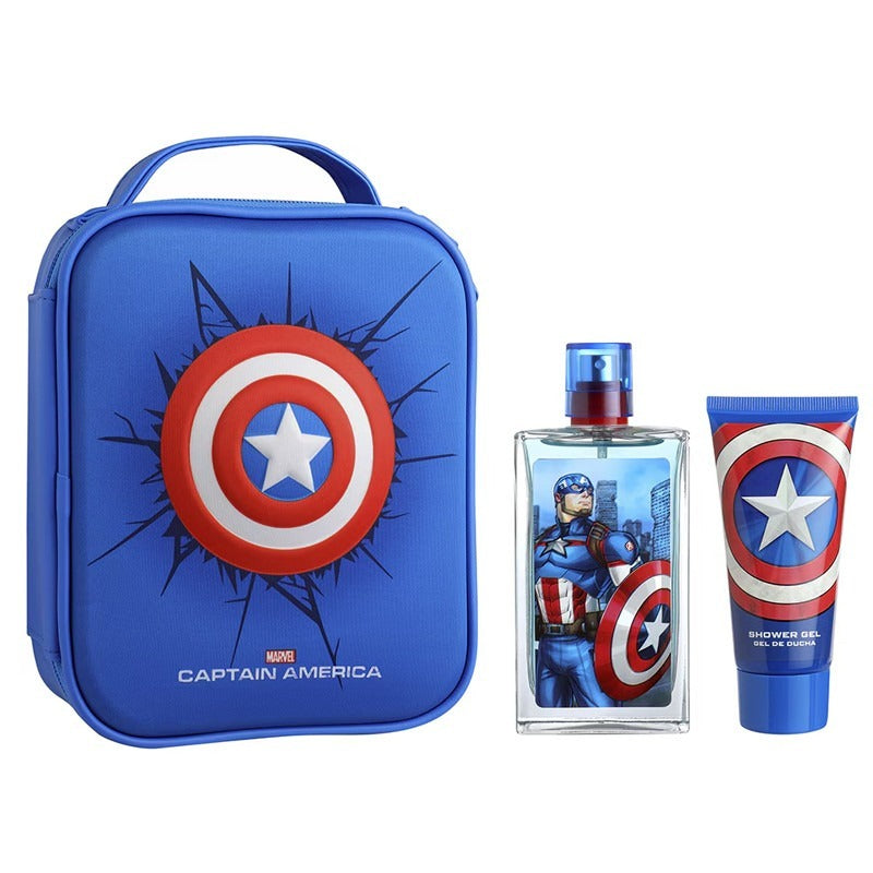 Coffret Airval Captain America Eau de Toilette, Gel Douche et Trousse 3D
